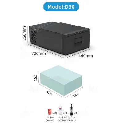 Компресорний автохолодильник Alpicool D30 (20 літрів). Охолодження до -20℃, живлення 12, 24 вольт - 6 - Robinzon.ua