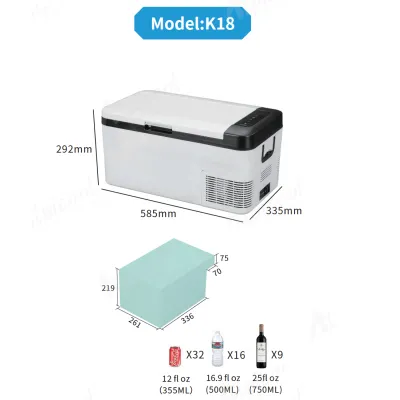Компресорний автохолодильник Alpicool K18 (18 літрів) - Охолодження до -20℃. Живлення 12, 24, 220 вольт - 6 - Robinzon.ua