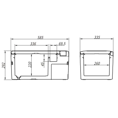 Компресорний автохолодильник Alpicool K18 (18 літрів) - Охолодження до -20℃. Живлення 12, 24, 220 вольт - 7 - Robinzon.ua