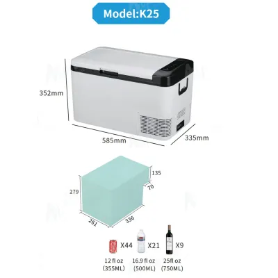 Компресорний автохолодильник Alpicool K25 (25 літрів) - Охолодження до -20℃. Живлення 12, 24, 220 вольт - 3 - Robinzon.ua