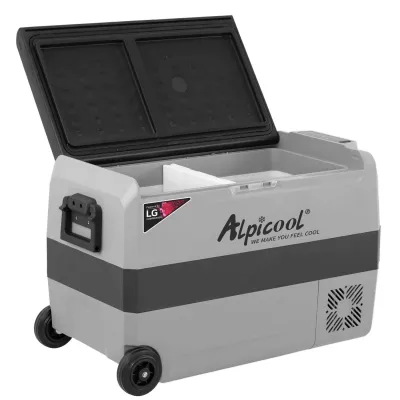 Компресорний автохолодильник Alpicool T50 (LG) (двокамерний, 50 літрів). Режим роботи до -20℃. Живлення 12, 24, 220 вольт - 4 - Robinzon.ua