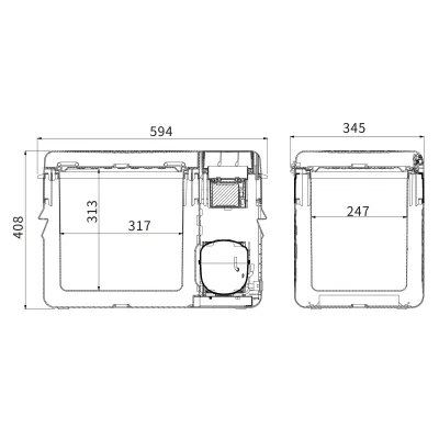 Компресорний автохолодильник Alpicool RT25 (24 літри). До -20℃. Живлення 12, 24, 220 Вольт - 5 - Robinzon.ua