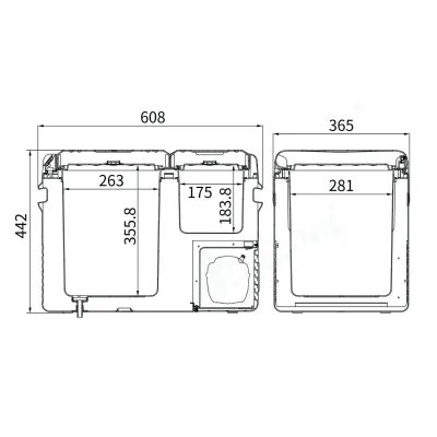 Компресорний автохолодильник Alpicool CLS45. Двокамерний. Охолодження до -20℃, живлення 12, 24, 220 вольт - 2 - Robinzon.ua