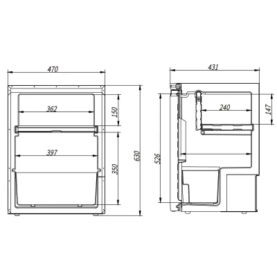 Компресорний автохолодильник Alpicool CR65X (65 літрів). Охолодження до -20℃, живлення 12, 24 вольт - 4 - Robinzon.ua