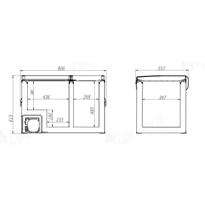 Компресорний автохолодильник Alpicool BCD125 (125 літрів). Двокамерний. До -20℃, живлення 12, 24, 220 вольт - 3 - Robinzon.ua