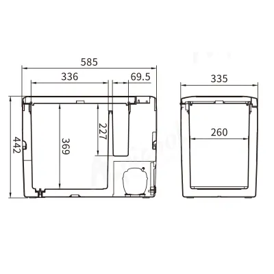 Компресорний автохолодильник Alpicool K35 (35 літрів) - До -20℃. Живлення 12, 24, 220 вольт - 7 - Robinzon.ua
