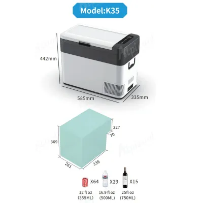 Компресорний автохолодильник Alpicool K35 (35 літрів) - До -20℃. Живлення 12, 24, 220 вольт - 6 - Robinzon.ua