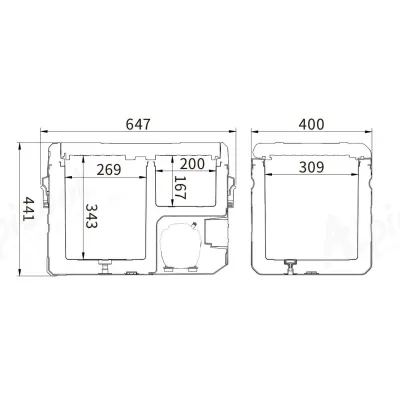 Компрессорный автохолодильник Alpicool TW35 (37 литров). Двухкамерный. До -20 ℃. Питание - 12, 24, 220 вольт - 4 - Robinzon.ua