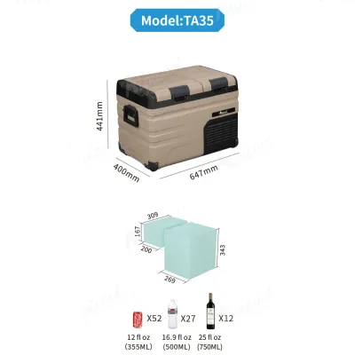 Компрессорный автохолодильник Alpicool TA35 (LG Compressor). Двухкамерный. До -20℃. Питание - 12, 24, 220 вольт - 3 Компрессорный автохолодильник Alpicool TA35 (LG Compressor). Двухкамерный. До -20℃. Питание - 12, 24, 220 вольт - 3 - Robinzon.ua