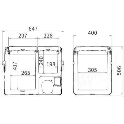 Компрессорный автохолодильник Alpicool TA45 (LG Compressor). Двухкамерный. До -20℃. Питание - 12, 24, 220 вольт - 3 Компрессорный автохолодильник Alpicool TA45 (LG Compressor). Двухкамерный. До -20℃. Питание - 12, 24, 220 вольт - 3 - Robinzon.ua