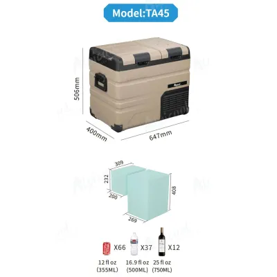 Компрессорный автохолодильник Alpicool TA45 (LG Compressor). Двухкамерный. До -20℃. Питание - 12, 24, 220 вольт, Li-Ion батарея - 7 Компрессорный автохолодильник Alpicool TA45 (LG Compressor). Двухкамерный. До -20℃. Питание - 12, 24, 220 вольт, Li-Ion батарея - 7 - Robinzon.ua