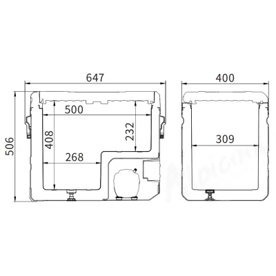 Компрессорный автохолодильник Alpicool TS50 (LG Compressor). 50 литров. До -20℃. Питание - 12, 24, 220 вольт, Li-Ion батарея - 6 - Robinzon.ua