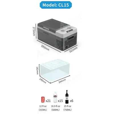 Компрессорный автохолодильник Alpicool CL15 (15 литров). До -20℃, (12, 24, 220 вольт) - 5 - Robinzon.ua