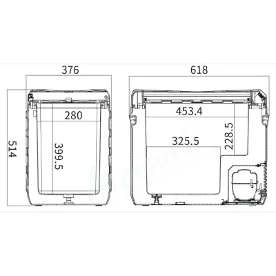 Компрессорный автохолодильник Alpicool NL50 (45 литров, LG Compressor). До -20℃, (12, 24, 220 вольт) - 4 - Robinzon.ua