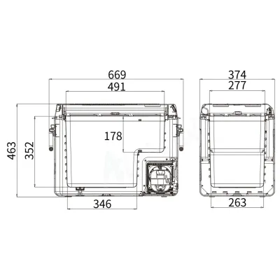 Компресорний автохолодильник Alpicool ICF41 (40 літрів). До -20℃, (12, 24, 220 вольт) - 4 - Robinzon.ua