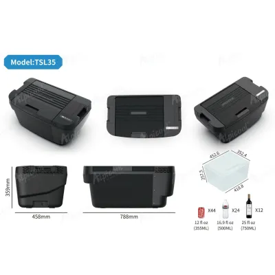 Компрессорный автохолодильник Alpicool TSL35 (35 литров). Для TESLA Model Y. До -20℃, (12, 24, 220 вольт) - 4 - Robinzon.ua