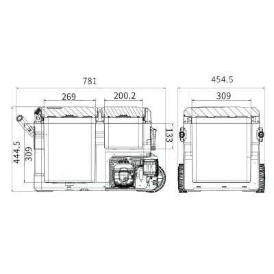 Компрессорный автохолодильник Alpicool TGBSW35 (LG). 38 литров. Двухкамерный. До -20℃. (12, 24, 220 вольт) - 6 Компрессорный автохолодильник Alpicool TGBSW35 (LG). 38 литров. Двухкамерный. До -20℃. (12, 24, 220 вольт) - 6 - Robinzon.ua