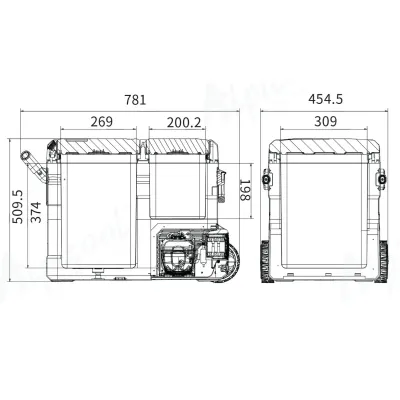 Компрессорный автохолодильник Alpicool TGBSW45 (LG). 47 литров. Двухкамерный. До -20℃. (12, 24, 220 вольт) - 2 Компрессорный автохолодильник Alpicool TGBSW45 (LG). 47 литров. Двухкамерный. До -20℃. (12, 24, 220 вольт) - 2 - Robinzon.ua