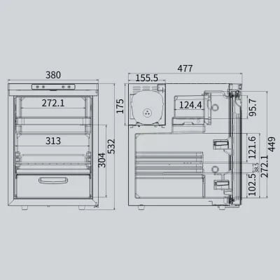 Компресорний автохолодильник Alpicool CR50X (44 літри). До -20℃. (12, 24 вольт) - 1 - Robinzon.ua