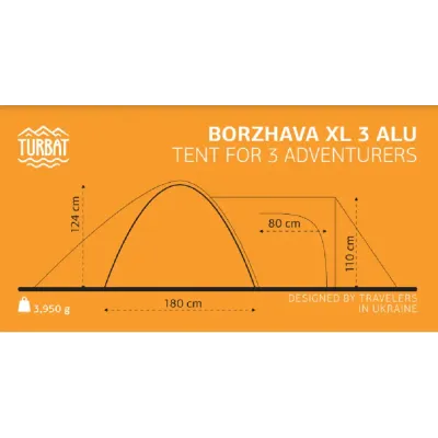 Намет Turbat Borzhava XL 3 ALU - 3 - Robinzon.ua