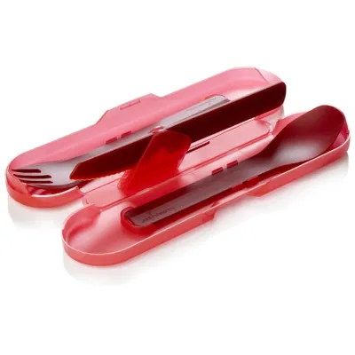 Набор столовых приборов Humangear GoBites Trio. Red - 2 Набор столовых приборов Humangear GoBites Trio. Red - 2 - Robinzon.ua