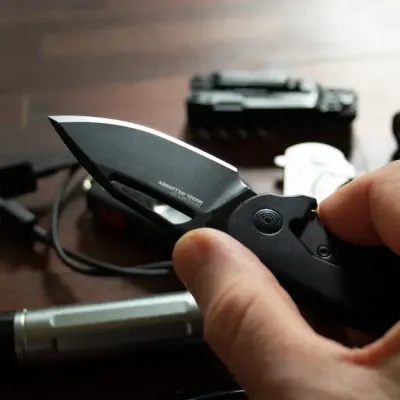 Розкладний ніж SOG x Mikkel Collaboration Stout, Black (SOG 14-03-02-57) - 7 - Robinzon.ua