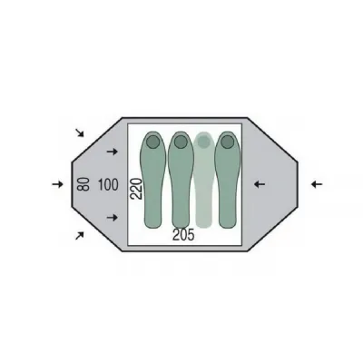 Taifun 3 Намет 3-4-містний (Green) - 1 - Robinzon.ua