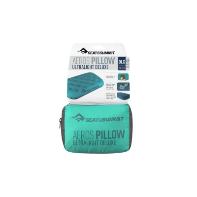 Надувная подушка Sea To Summit Aeros Ultralight Pillow Deluxe, 14х56х36см, Aqua (STS APILULDLXAQ) - 2 - Robinzon.ua