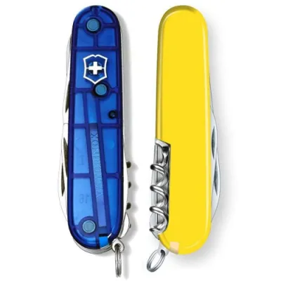 Складаний ніж Victorinox HUNTSMAN UKRAINE 13713.T2.8 - 1 - Robinzon.ua