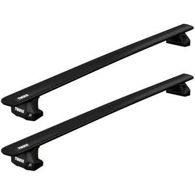 Багажник в штатные места у рейлінгах Thule Wingbar Evo Black для Jeep Compass (mkII) 2016→ (TH 7112B-7106-6082) - 2 - Robinzon.ua