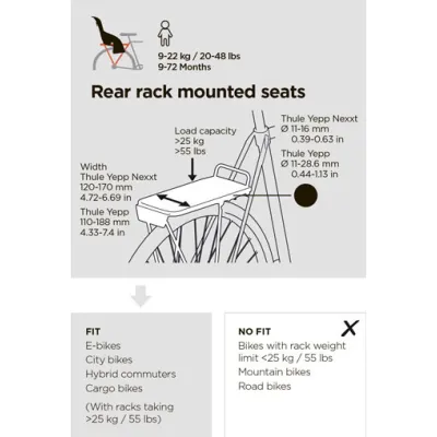 Детское кресло Thule Yepp 2 Maxi RM (Aegean Blue) (TH 12021203) - 4 - Robinzon.ua
