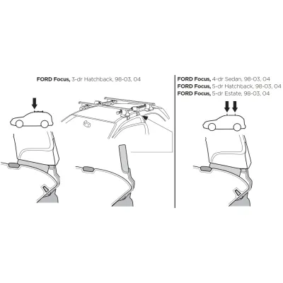 Монтажний комплект Thule 1129 для Ford Focus (mkI)(хетчбэк, седан та універсал) 1998-2004 (TH 141129) - 1 - Robinzon.ua