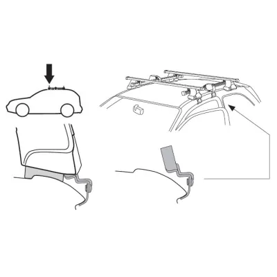 Монтажний комплект Thule 1677 для Toyota Yaris (mkII-mkIII)(3-дв. хетчбек) 2006-2020 (TH 141677) - 1 - Robinzon.ua