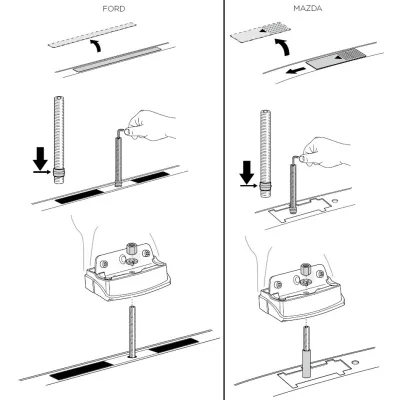 Монтажний комплект Thule 3069 для Ford Mondeo (mkIII)(седан и ліфтбек) 2000-2007; Mazda 2 (mkIII); 3 (mkI-mkII); 6 (mkI-mkII); 8 (mkIII); CX-3 (mkI); CX-5 (mkI); CX-7 (mkI); CX-9 (mkI) (TH 183069) - 1 - Robinzon.ua