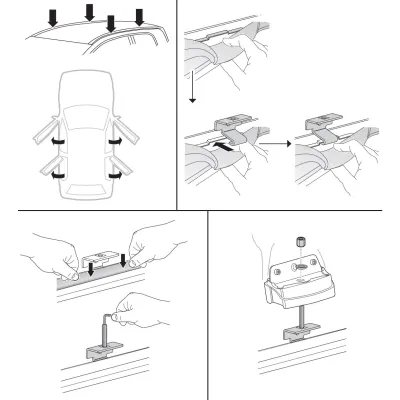 Монтажний комплект Thule 3110 для Fiat Punto (mkII)(5-дв. хетчбек) 1999-2011 (TH 183110) - 1 - Robinzon.ua