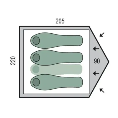 Намет тримісний Pinguin Serac Green (PNG 133) - 1 Намет тримісний Pinguin Serac Green (PNG 133) - 1 - Robinzon.ua