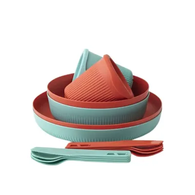 Набор посуды Sea to Summit Passage Dinnerware Set, 2P, 14 Piece, Spicy Orange/Aqua Sea Blue (STS ACK037051-122123) - 1 - Robinzon.ua