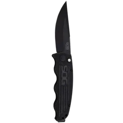 Розкладний ніж SOG Tac Ops, Black Micarta ( SOG TO1011-BX) - 6 - Robinzon.ua