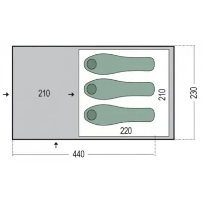 Палатка трехместная Pinguin Nimbus 3, Green (PNG 144.3.Green) - 1 Палатка трехместная Pinguin Nimbus 3, Green (PNG 144.3.Green) - 1 - Robinzon.ua