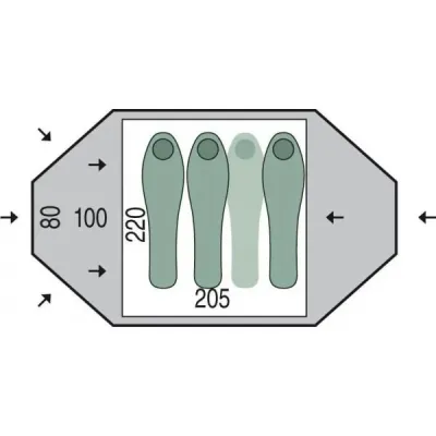 Намет тримісний Pinguin Tornado 3, Green (PNG 123) - 1 Намет тримісний Pinguin Tornado 3, Green (PNG 123) - 1 - Robinzon.ua