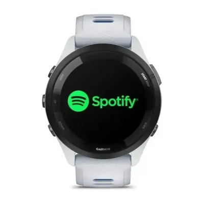Смарт-годинник Garmin Forerunner 265 з чорним безелем, білим корпусом та біло-синім силіконовим ремінцем - 5 Смарт-годинник Garmin Forerunner 265 з чорним безелем, білим корпусом та біло-синім силіконовим ремінцем - 5 - Robinzon.ua