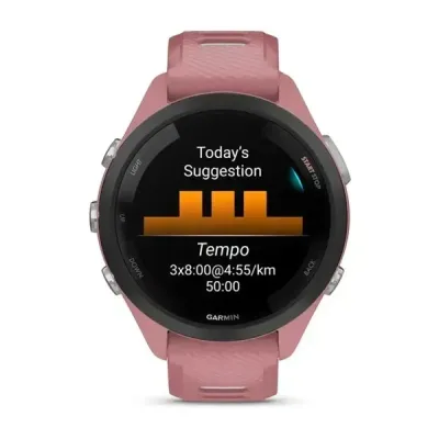 Смарт-часы Garmin Forerunner 265s с черным безелем, розовым корпусом и розовато-серым силиконовым ремешком - 3 - Robinzon.ua