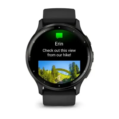 Смарт-годинник Garmin Venu 3, безель з нержавіючої сталі, чорний корпус, силіконовий ремінець - 3 - Robinzon.ua