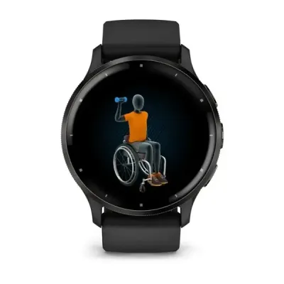 Смарт-годинник Garmin Venu 3, безель з нержавіючої сталі, чорний корпус, силіконовий ремінець - 5 - Robinzon.ua