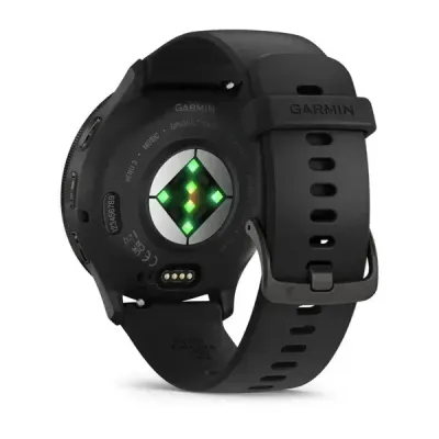 Смарт-годинник Garmin Venu 3, безель з нержавіючої сталі, чорний корпус, силіконовий ремінець - 6 - Robinzon.ua