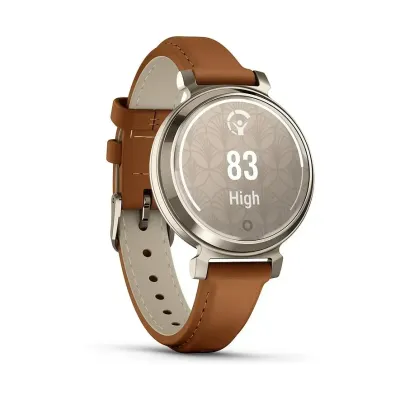 Смарт-годинник Garmin Lily 2 Classic кремово-золотистий, світло-коричневий шкіряний ремінець - 1 - Robinzon.ua