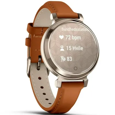 Смарт-годинник Garmin Lily 2 Classic кремово-золотистий, світло-коричневий шкіряний ремінець - 7 - Robinzon.ua