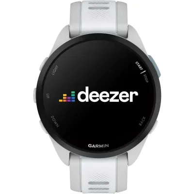 Смарт-часы Garmin Forerunner 165 Music, силиконовый ремешок цвета туманно-серый/белый камень - 1 - Robinzon.ua