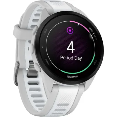 Смарт-часы Garmin Forerunner 165 Music, силиконовый ремешок цвета туманно-серый/белый камень - 3 - Robinzon.ua