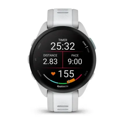 Смарт-часы Garmin Forerunner 165, силиконовый ремешок цвета туманно-серый/белый камень - 1 - Robinzon.ua